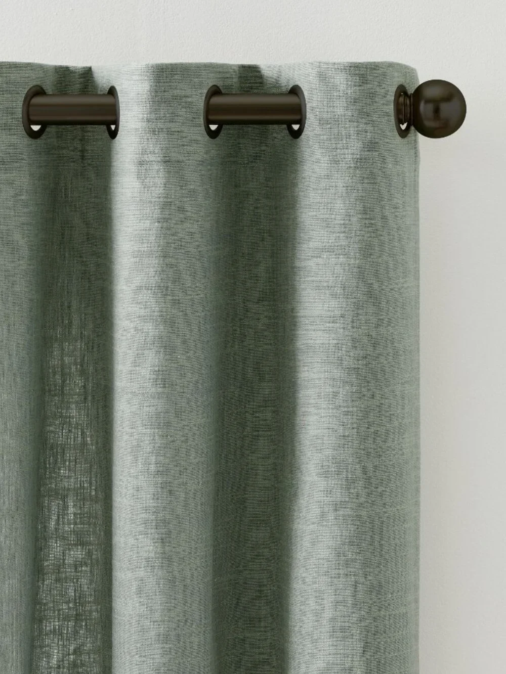 Pottery Barn Emery Linen Grommet Light Filtering Curtain Panel Mineral Blue NWT